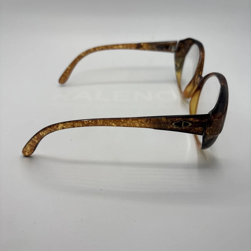 CHRISTIAN DIOR Vtg Oversized Eyeglasses 2019 10 GERMANY Amber Lucite Frame w/bag